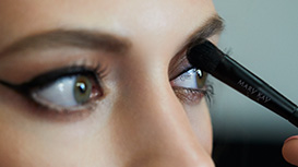 Mary Kay Chromafusion Eye Shadow being applied to model’s eyelid