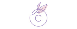 Purple and pink ingredient illustration representing an orange with the letter c in the middle